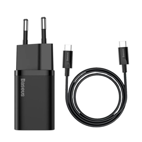 Ładowarka sieciowa Baseus Super Si Quick Charger 1C 25W TZCCSUP-L01 z gniazdem USB-C + kabel USB-C 1m Baseus