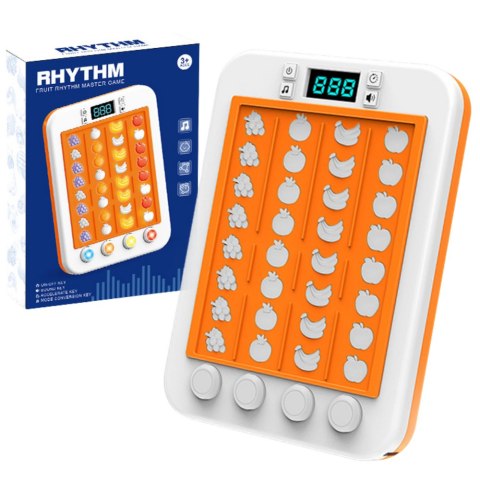 Elektroniczna Gra Rytmiczna Owoce Światła Dźwięki Różowa LEAN Toys Elektroniczna Gra Rytmiczna Owoce Światła Dźwięki Różowa LEAN Toys