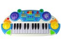 Organy Keyboard Krzesełko Mikrofon Niebieski LEAN Toys Organy Keyboard Krzesełko Mikrofon Niebieski LEAN Toys