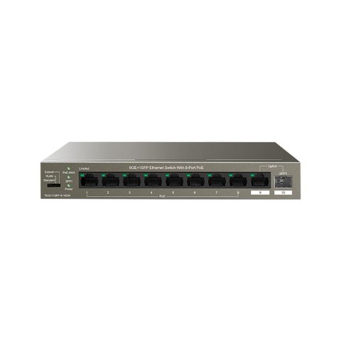 Switch niezarządzalny Tenda TEG1110PF-8-102W 8-port 1GbE PoE 102W Tenda Switch niezarządzalny Tenda TEG1110PF-8-102W 8-port 1GbE PoE 102W Tenda
