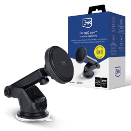 Uchwyt samochodowy z ładowarką indukcyjną 3mk Car MagCharger for Window & Dashboard 3mk Protection