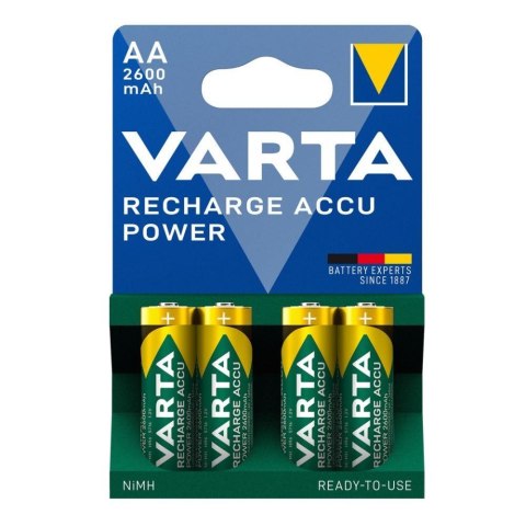 Akumulatorki VARTA Recharge Accu Power 2600 mAh HR6/AA 4szt Varta Baterie