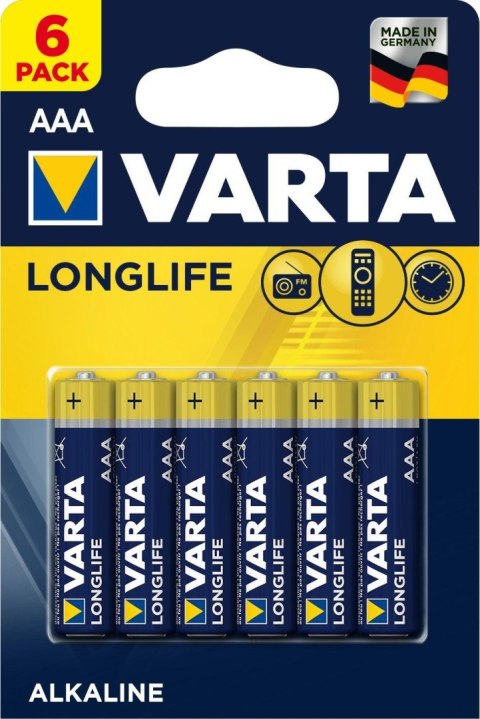 Baterie VARTA Longlife Extra LR03/AAA 6szt Varta Baterie Baterie VARTA Longlife Extra LR03/AAA 6szt Varta Baterie