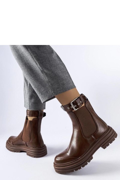 Brązowe botki z ozdobnym zapięciem Jonesboro - Solea Solea