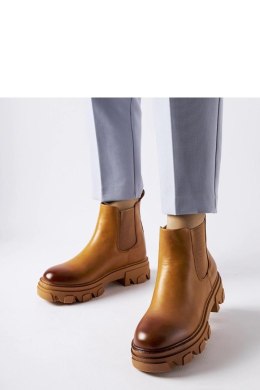 Brązowe wsuwane masywne botki Castell - Solea Solea