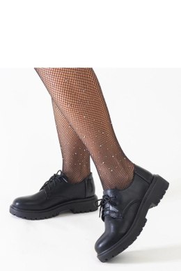 Czarne casualowe sznurowane półbuty z eko-skóry Kalila - Solea Solea