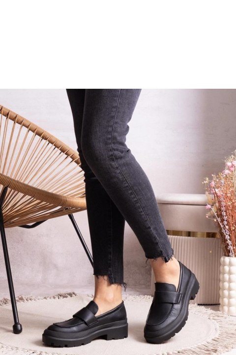 Czarne mokasyny z eko skóry Seraphin - Solea Solea