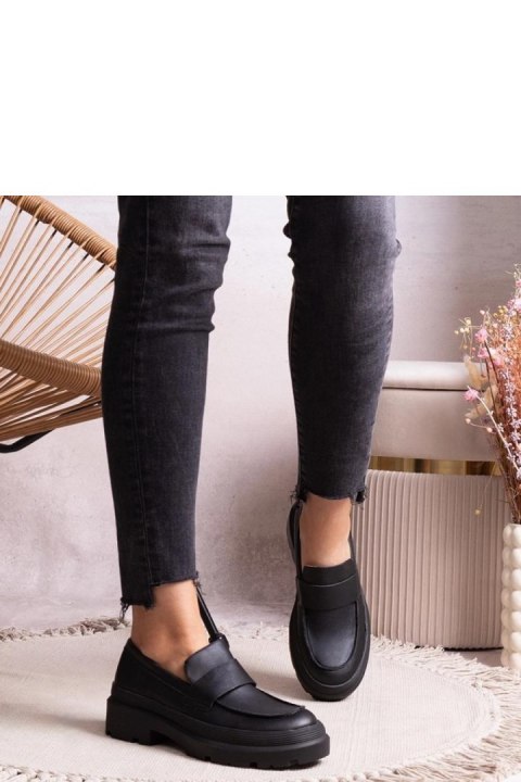 Czarne mokasyny z eko skóry Seraphin - Solea Solea