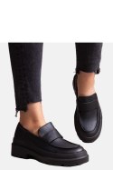 Czarne mokasyny z eko skóry Seraphin - Solea Solea