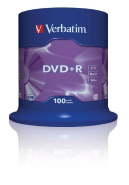 DVD+R Verbatim 16x 4.7GB Matt Silver (Cake 100) Verbatim