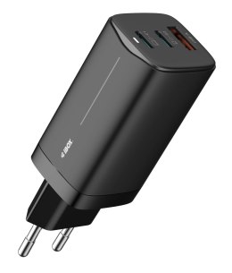 Ładowarka sieciowa GaN iBOX C-65 USB-C PD65W, kabel USB-C, Black IBOX