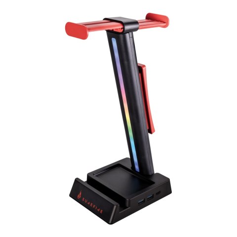 Stojak na słuchawki SureFire Vinson N2 Dual Balance Gaming RGB MF 2xUSB 3.0 USB-C Black SUREFIRE Stojak na słuchawki SureFire Vinson N2 Dual Balance Gaming RGB MF 2xUSB 3.0 USB-C Black SUREFIRE