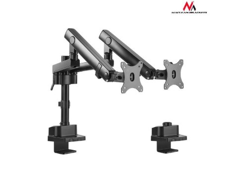 Uchwyt biurkowy na dwa monitory Maclean MC-812 17-32" 2x8kg vesa 75x75 oraz 100x100 Maclean