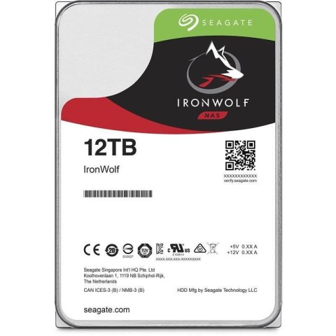 Dysk SEAGATE IronWolf™ ST12000VN0008 12TB 3,5" 7200 256MB SATA III NAS Seagate Dysk SEAGATE IronWolf™ ST12000VN0008 12TB 3,5" 7200 256MB SATA III NAS Seagate