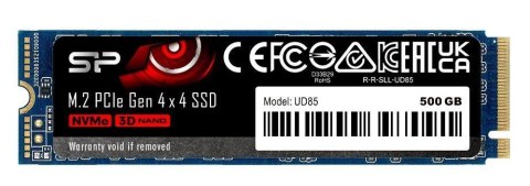 Dysk SSD Silicon Power UD85 500GB M.2 PCIe NVMe Gen4x4 NVMe 1.4 3600/2400 MB/s Silicon Power