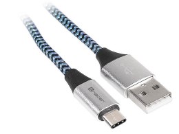Kabel Tracer USB 2.0 Type-C A Male - C Male 1m czarno-niebieski Tracer