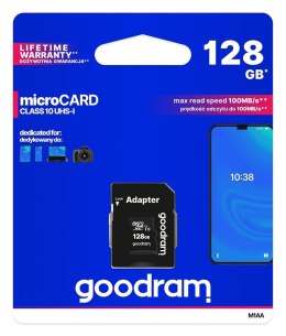 Karta pamięci microSDXC GOODRAM 128GB M1AA-1280R12 cl 10 UHS-I + adapter Goodram