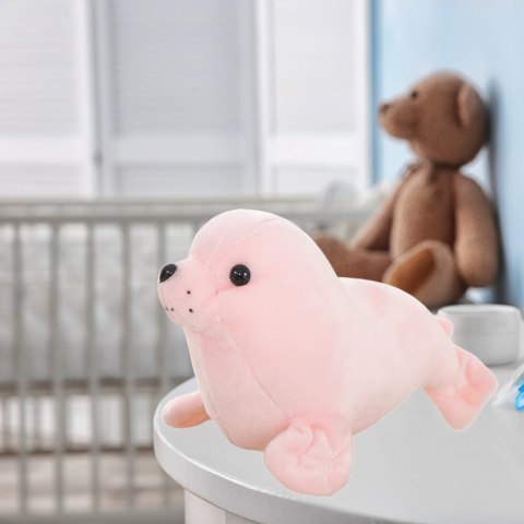 Pluszowa Foczka Pluszak Maskotka Przytulanka Różowa 24cm LEAN TOYS Pluszowa Foczka Pluszak Maskotka Przytulanka Różowa 24cm LEAN TOYS