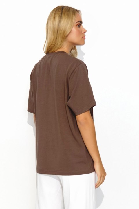 T-shirt Damski Mode M826 Czekolada - Makadamia Makadamia T-shirt Damski Mode M826 Czekolada - Makadamia Makadamia