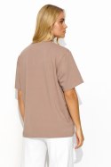 T-shirt Damski Model M826 Mocca - Makadamia Makadamia