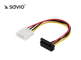 Kabel zasilający Savio AK-11 Molex 4pin M - SATA 15 pin F Kątowy Savio
