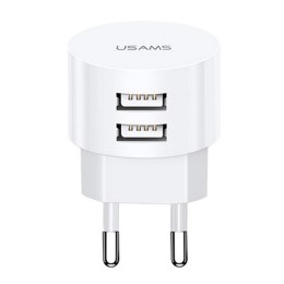 Ładowarka sieciowa Usams T20 2,1A 2xUSB- bez kabla - biała USAMS