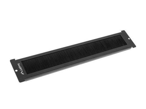 Panel szczotkowy Lanberg AK-1106-B do szafy 19" stojącej FF01 Z LCD montowany w przepustach kablowych czarny LANBERG