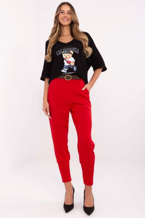 Spodnie Dresowe Model DHJ-SP-20316.16 Red - Italy Moda Italy Moda