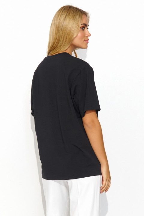 T-shirt Damski Model M826 Black - Makadamia Makadamia T-shirt Damski Model M826 Black - Makadamia Makadamia