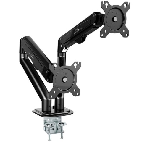 Uchwyt na 2 monitory Maclean, sprężyna gazowa, 13"-27", 7kg, czarny, MC-861N Maclean