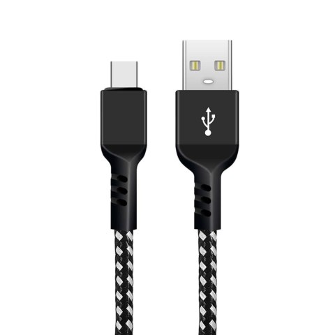 Kabel USB 2.0 Maclean MCE482 USB A - USB C M/M Fast Charge 5V/2,4A czarno-biały 2m Maclean