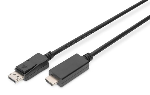 Kabel adapter DIGITUS DisplayPort 1.2 4K 60Hz UHD Typ DP/HDMI A M/M czarny 1m Digitus