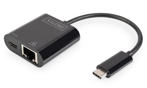 Karta sieciowa DIGITUS przewodowa USB 3.0 Typ C do RJ45 Gigabit Ethernet oraz 1xUSB Typ C z PD 2.0 Digitus