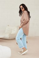 Koszula Damska Model Carolina BEZ BLU0155 Beige - Roco Fashion Roco Fashion