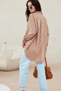 Koszula Damska Model Carolina BEZ BLU0155 Beige - Roco Fashion Roco Fashion
