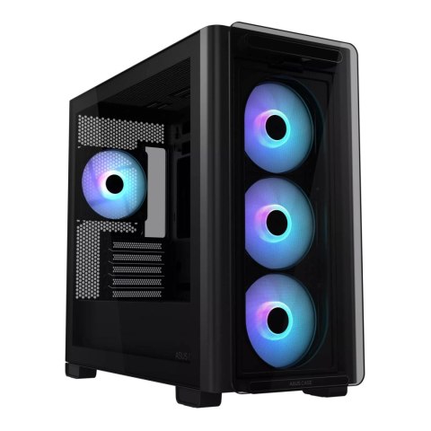 Obudowa Asus A23 PLUS TG ARGB BLACK mATX z oknem bez zasilacza Asus
