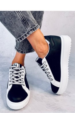 Trampki na wysokiej podeszwie HOPPER BLACK - Inello Inello