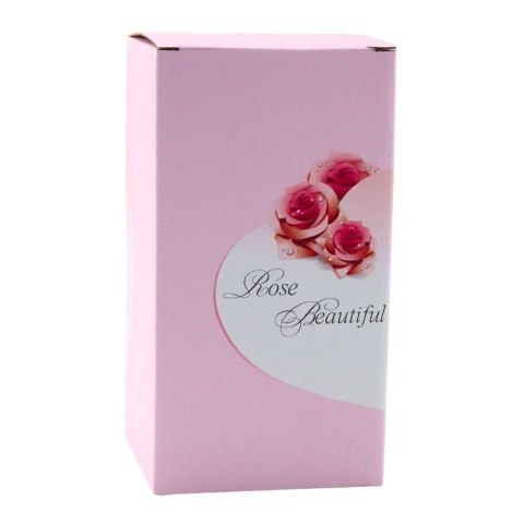 Wieczna Róża W Szkle Kopuła Oświetlenie LED Biała 21x11cm LEAN