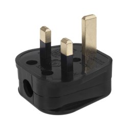 Wtyk UK do montażu na kabel Maclean MCE193 czarny Maclean