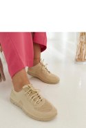 Beżowe materiałowe sneakersy Erminio - Solea Solea