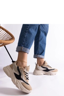 Beżowo-czarne damskie sneakersy Milenka - Solea Solea