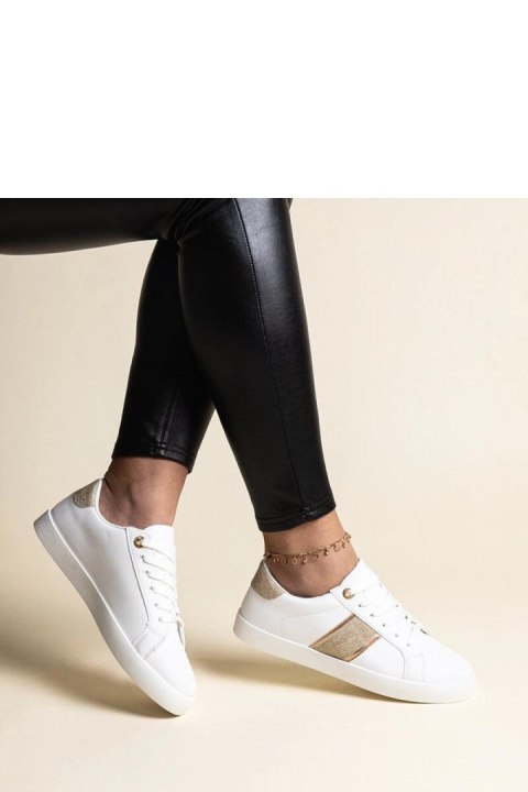 Biało-złote sneakersy z ozdobnym paskiem Grada - Solea Solea Biało-złote sneakersy z ozdobnym paskiem Grada - Solea Solea