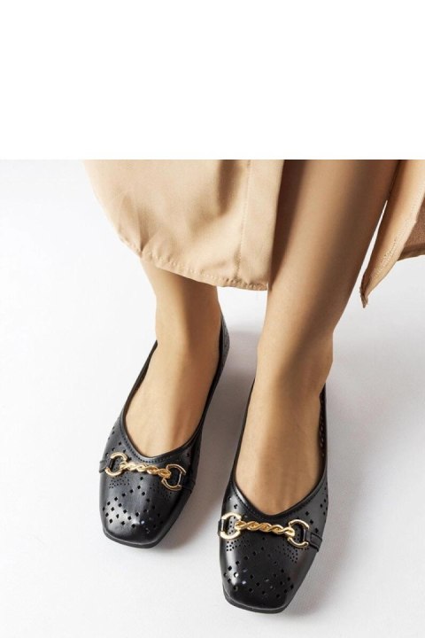 Czarne ażurowe balerinki Schiavone - Solea Solea