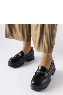 Czarne mokasyny z widocznym bieżnikiem Fuori - Solea Solea