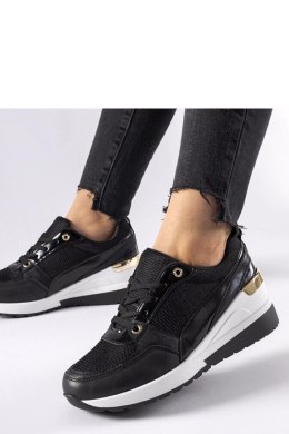 Czarne sneakersy na koturnie Gauvin - Solea Solea