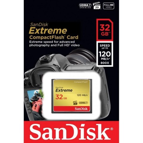 Karta pamięci Compactflash SanDisk Extreme 32GB 120/85 MB/s Sandisk