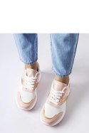 Różowo-białe sneakersy ze złotym akcentem duffy - Solea Solea