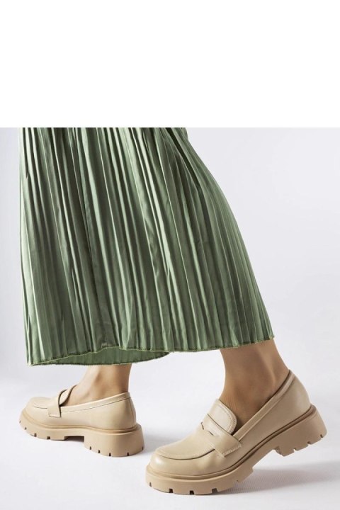 Beżowe eleganckie mokasyny Puccianiello - Solea Solea Beżowe eleganckie mokasyny Puccianiello - Solea Solea