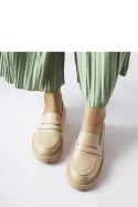 Beżowe eleganckie mokasyny Puccianiello - Solea Solea