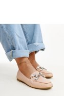Beżowe mokasyny z cyrkonową klamerką Mali - Solea Solea